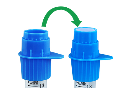 分體式設(shè)計(jì)，上杯可倒置收 集殘留細(xì)胞，有效降低樣本 損失