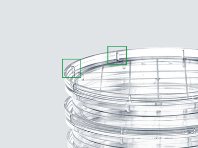 皿外環(huán)多條加強筋與加固環(huán)設計 ，有效增加皿體強度，防止側(cè)壓變形